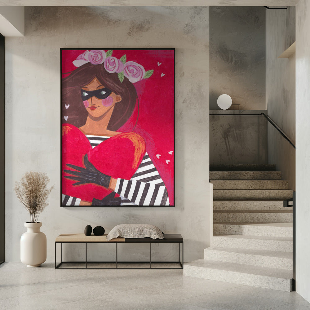 Portrait woman you stole my heart Poster