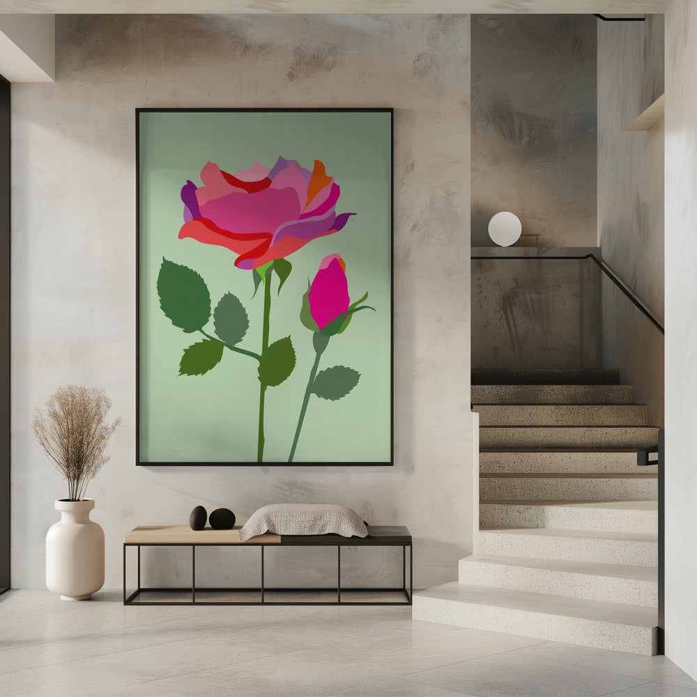 Popart Rose I Poster