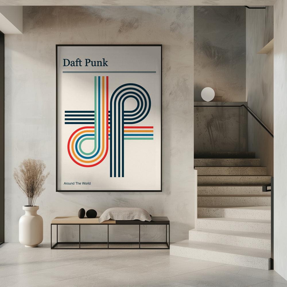 Daft Punk Retro Poster Poster