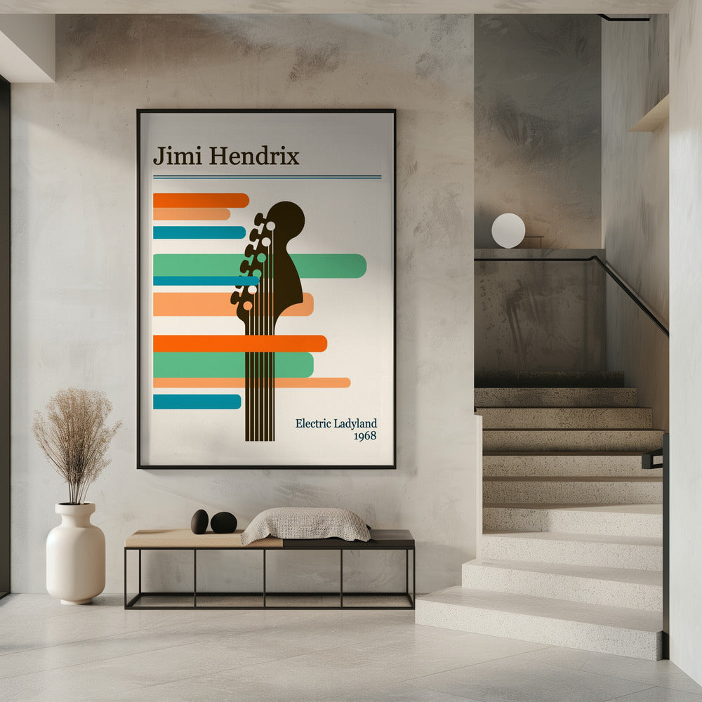 Jimi Hendrix Retro Poster