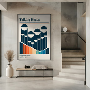 Talking Heads Retro Gig Poster Poster