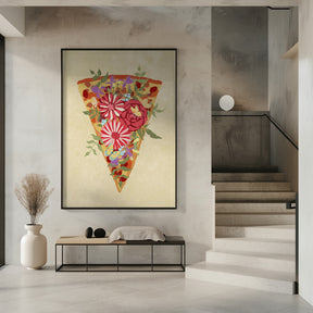 Slice of flower pizza Poster