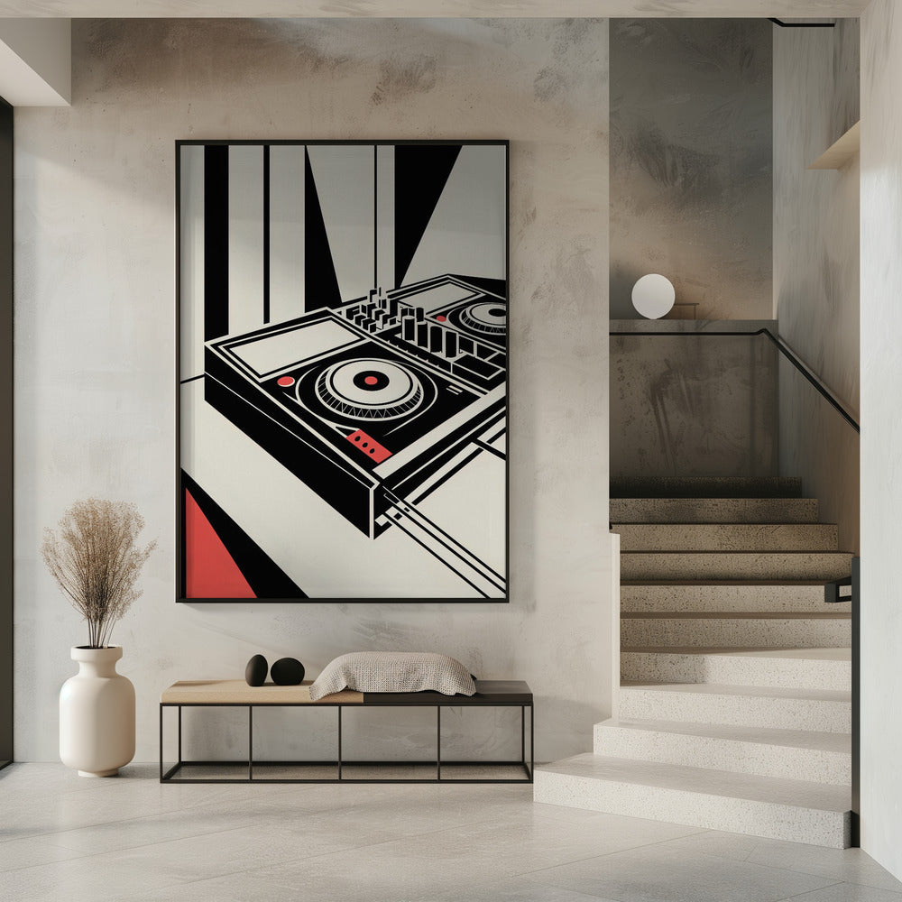 DJ Mixer - Bauhaus Style Poster