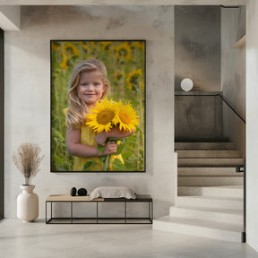 Sunflower girl Poster