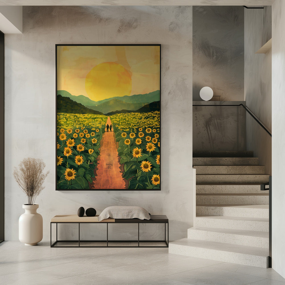 Sunflower Plantation Poster