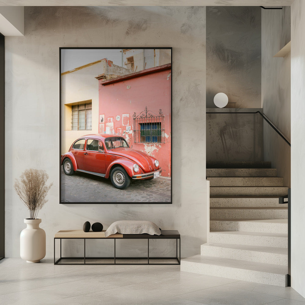 Volskwagen Beetle in Oaxaca Poster