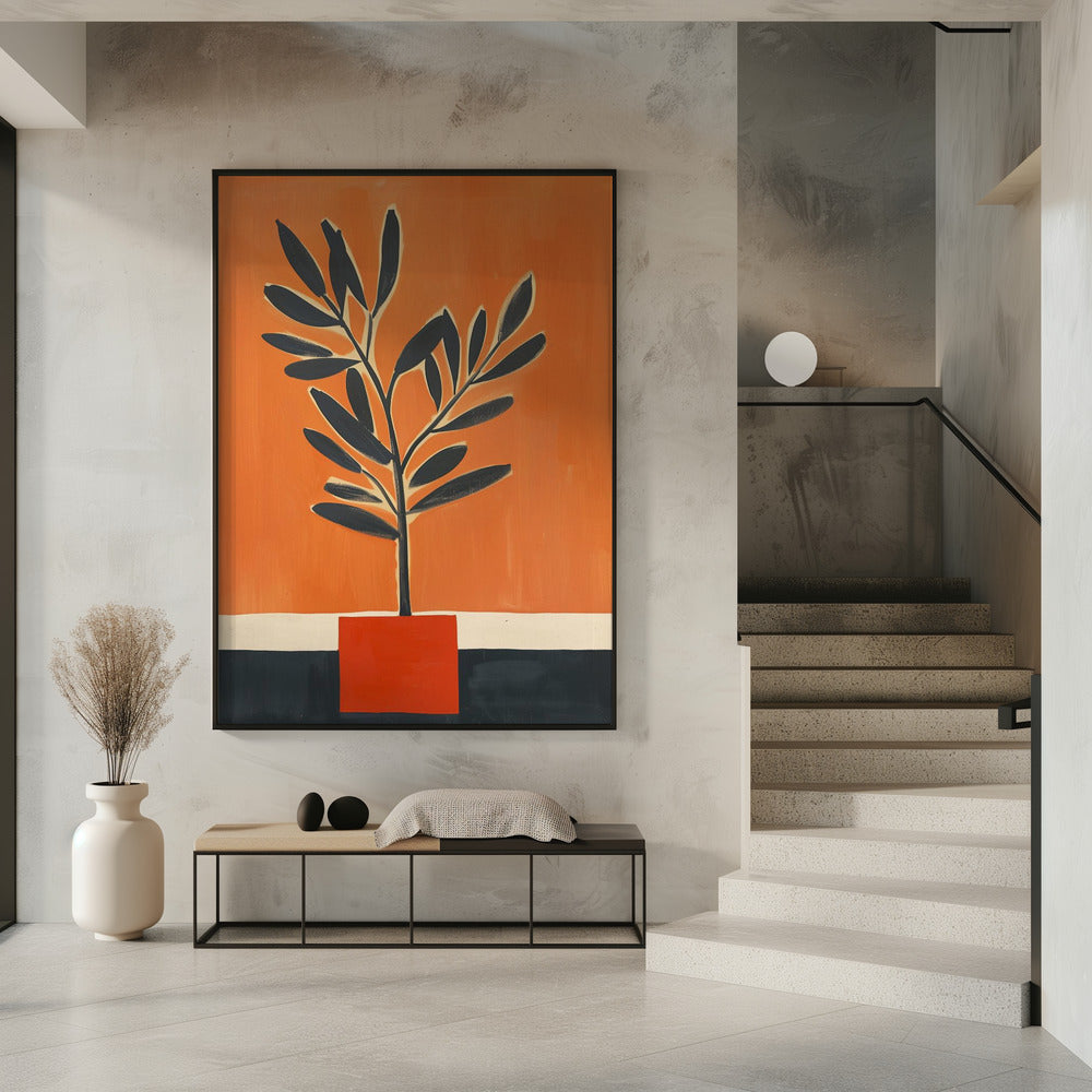 Orange Plant Poster