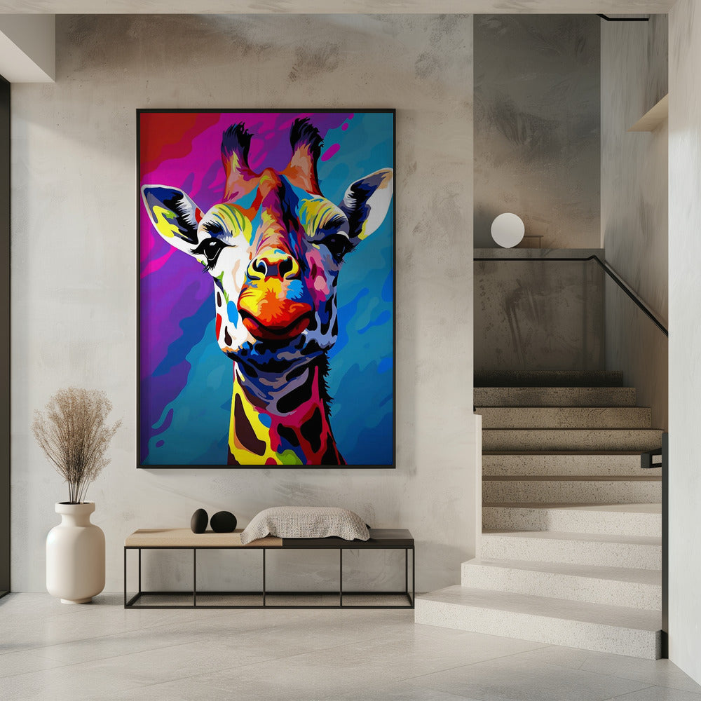 Giraffe Pop Art Poster