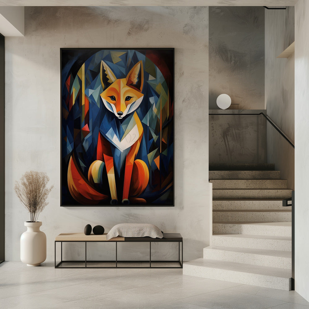 The Cubistic Fox Poster