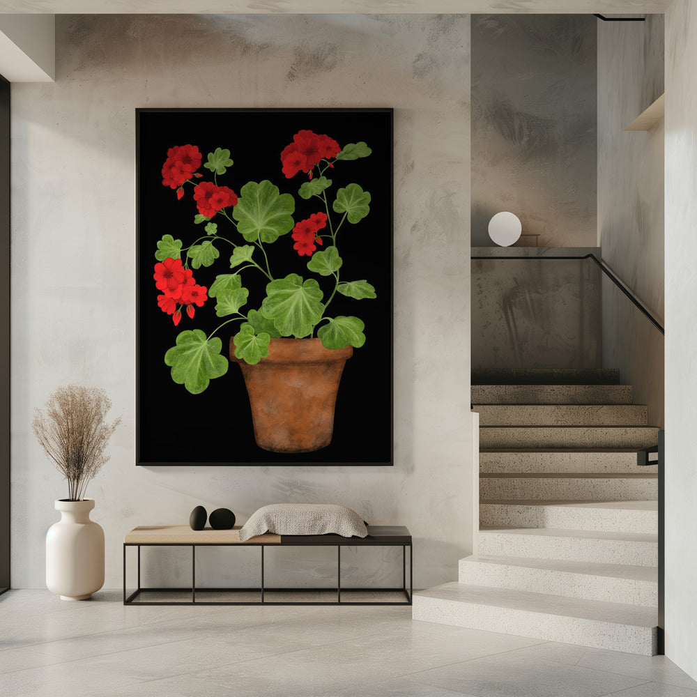 Red Geranium Poster