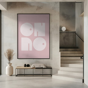 Oh No Pink Whiteratio 3x4 Print By Bohonewart Poster