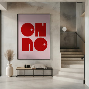 Oh No Pink Red.psdratio 3x4 Print By Bohonewart Poster