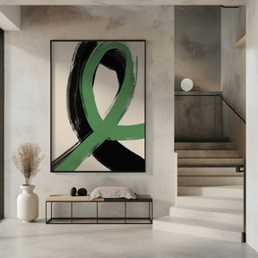 Black And Green No 1 Poster