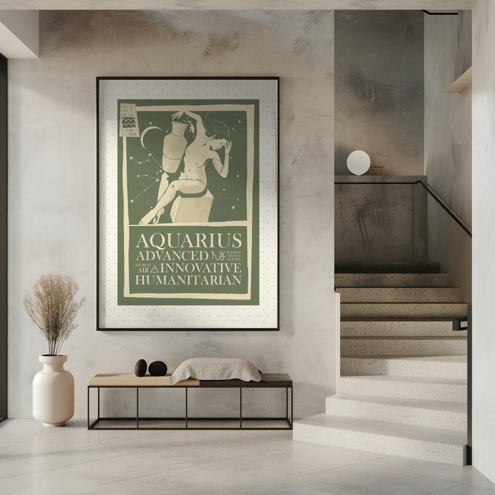 Aquarius Zodiac Poster Poster