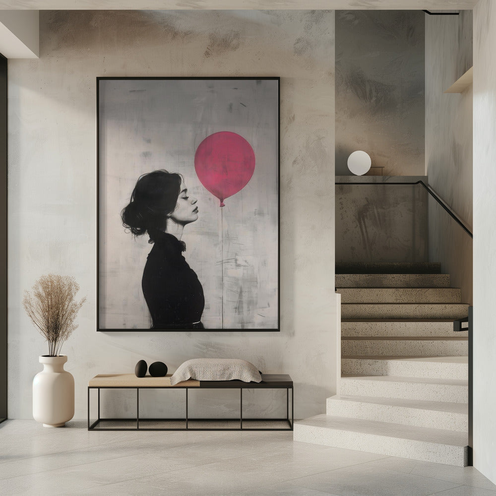 The Girl With the Pink Balloon Poster