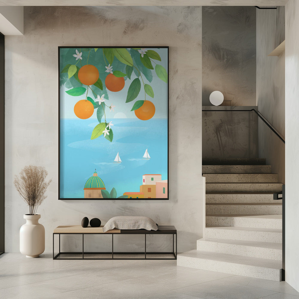 Amalfi Oranges Poster