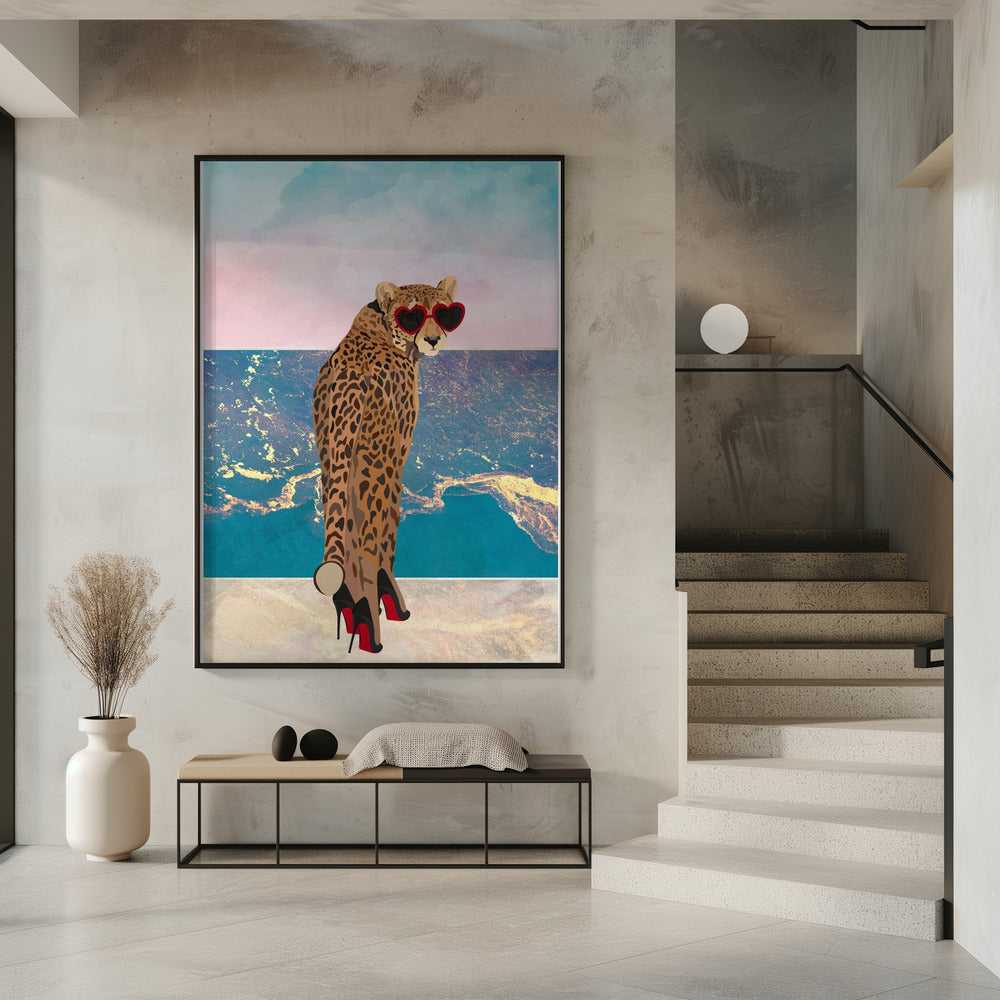 Cheetah on holiday Poster