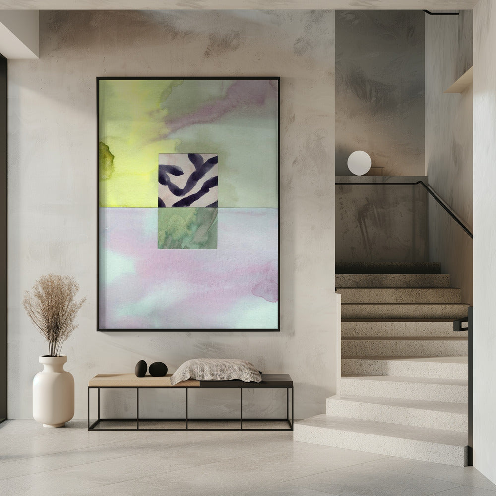 Watercolor abstract composition 8 Poster