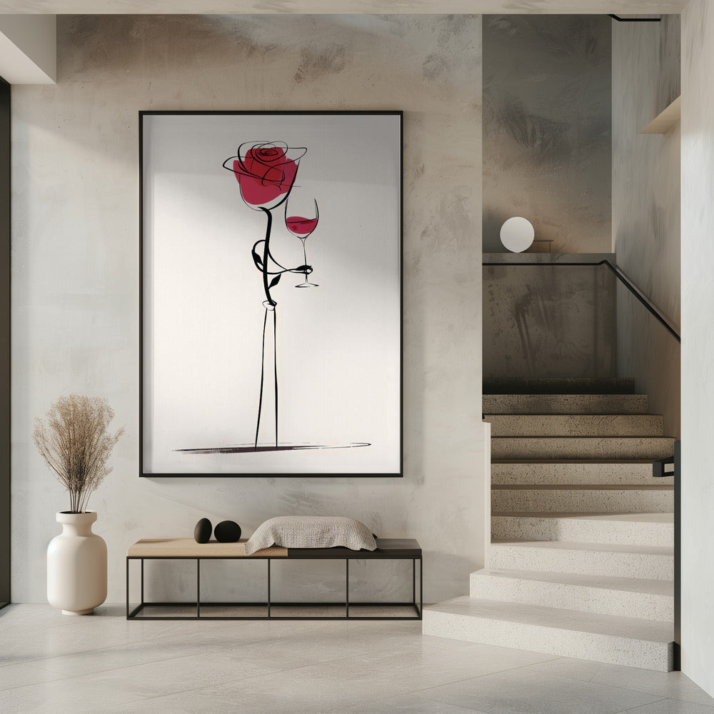 Wine Rose Poster