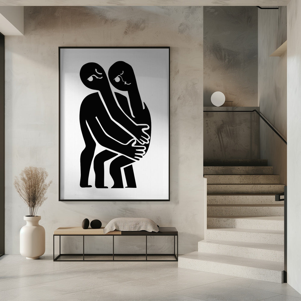 Abstract Hug No 1 Poster