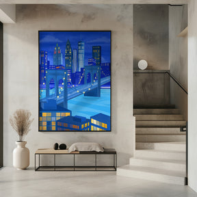 New York At Night Poster