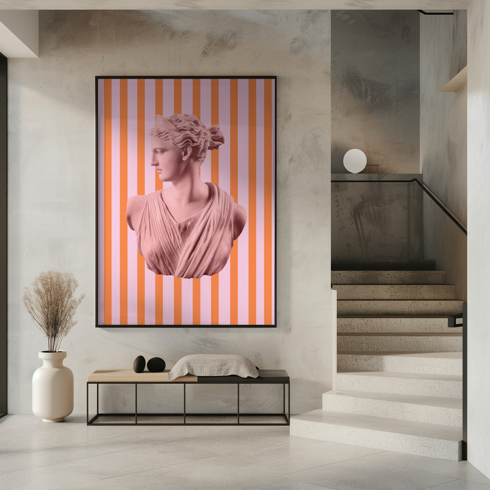 Artemispinkorangestripes Ratio2x3 Poster