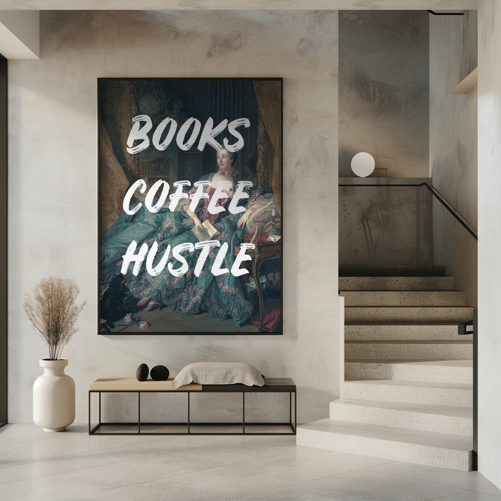 Bookscoffeewhite Ratioiso Poster