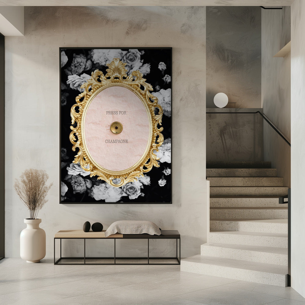 Champagnedarkfloral Ratio2x3 Poster