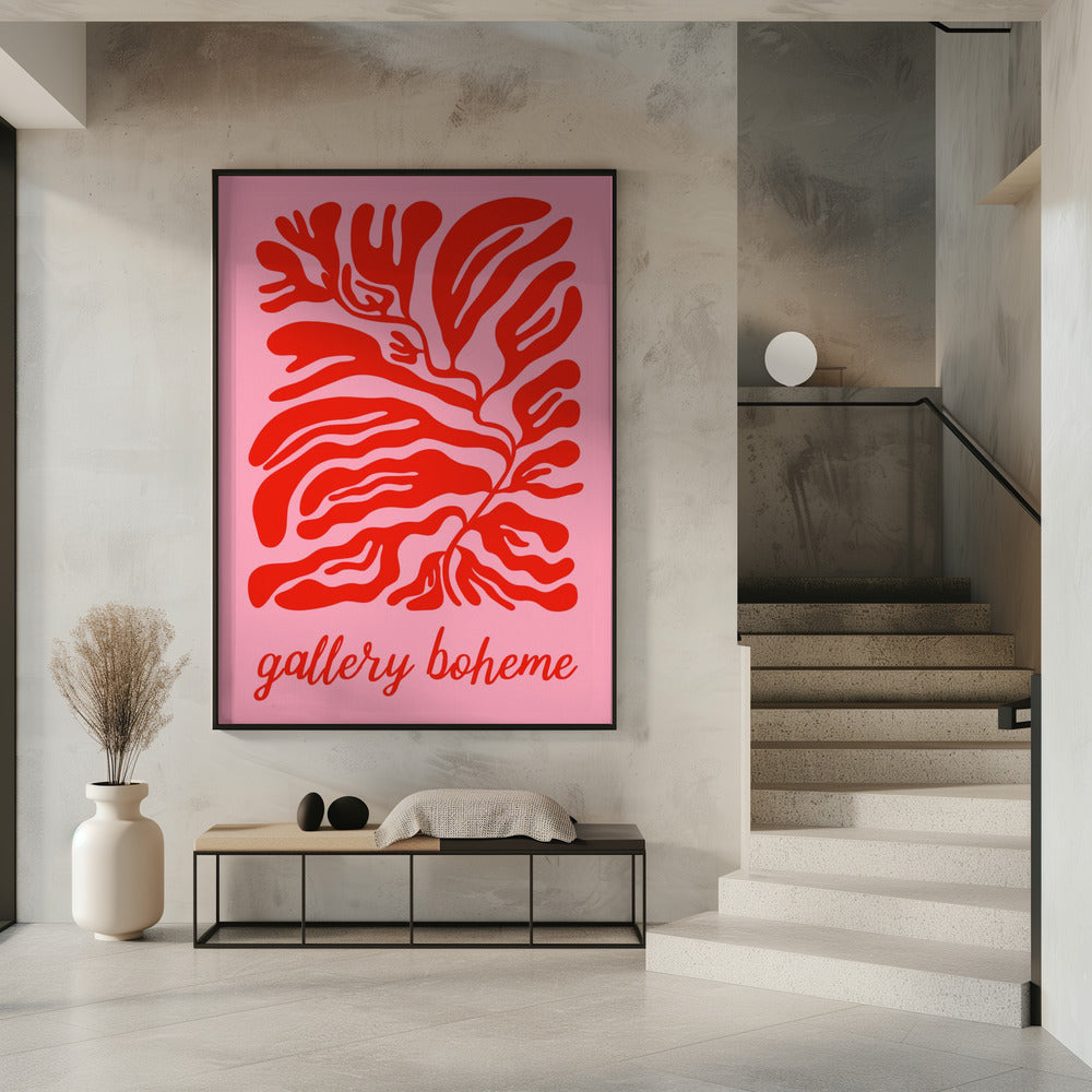 Pinkredgalleryboheme Ratioiso Poster