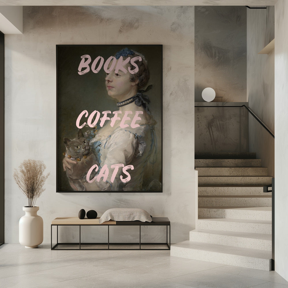 Bookscoffeecats Ratioiso Poster