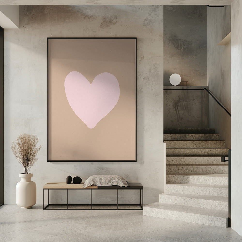 Brownpinkloveheart Ratioiso Poster