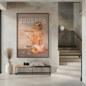 Bourbon Babe Vol 16 Vintage Vodka Martini Pin Up Girl Poster