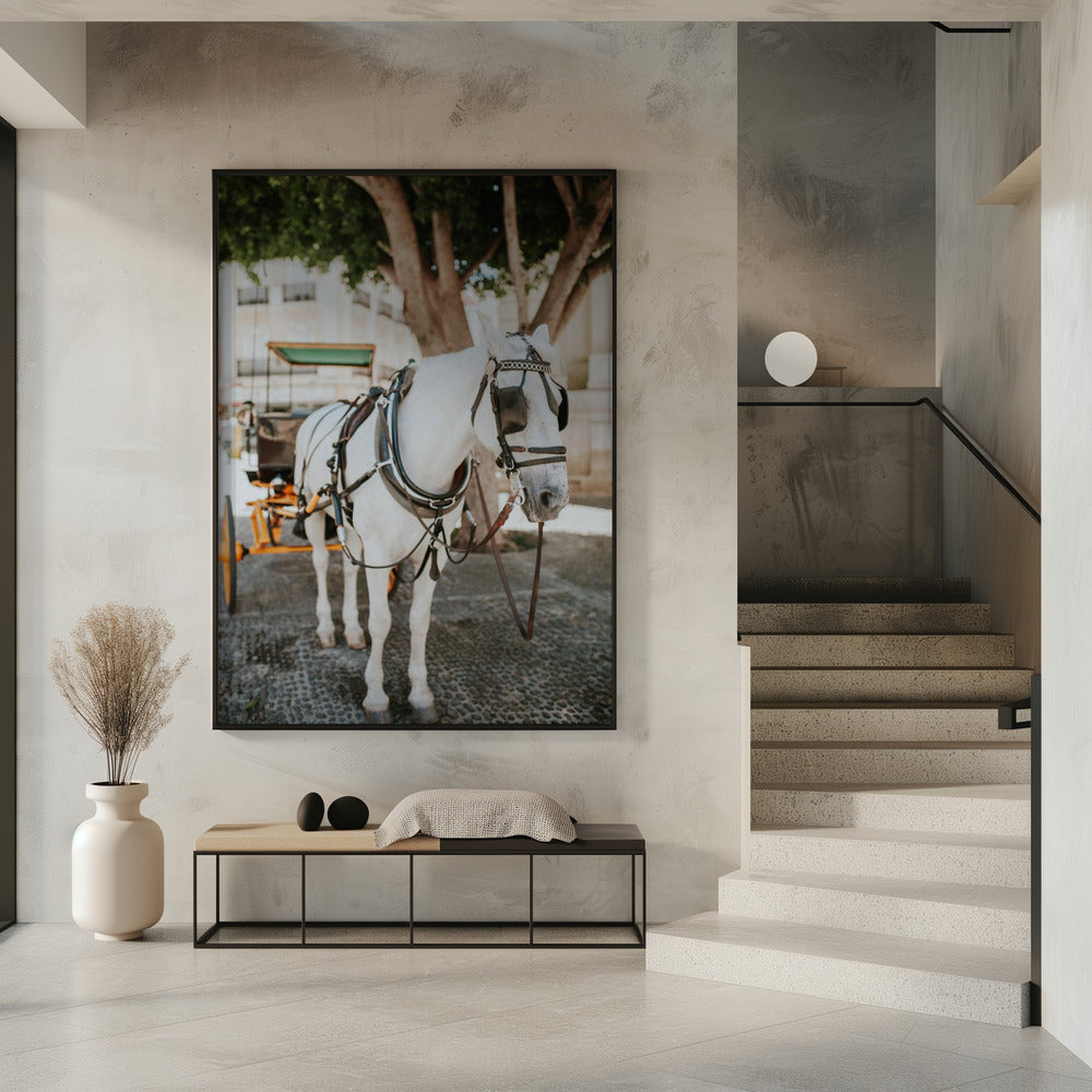 Sevilla White Horse Poster