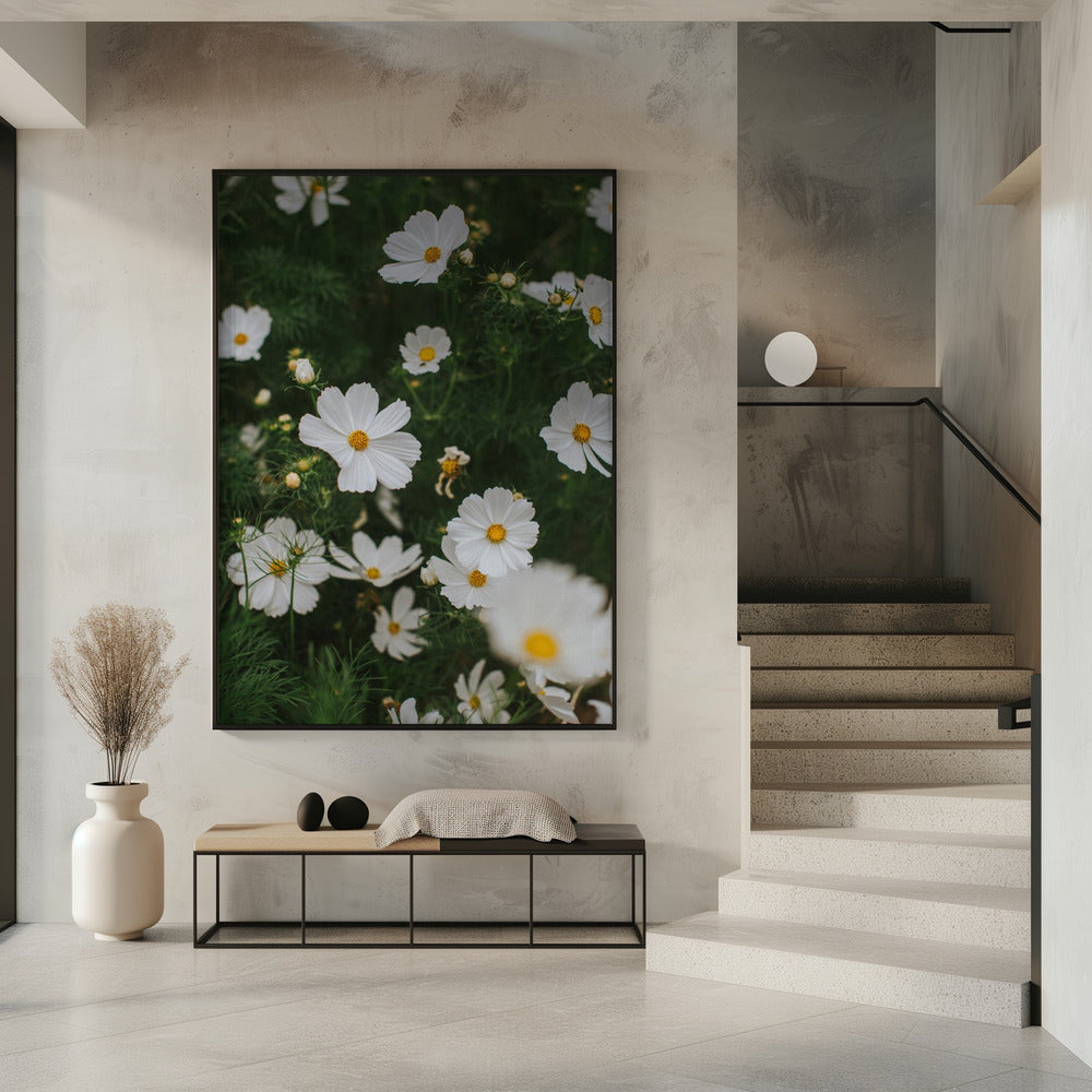 White Flowers Poster