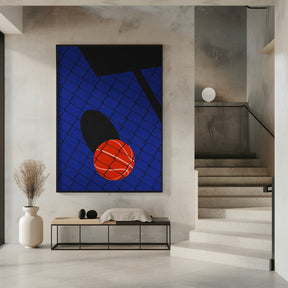 Backjard Basketball Court Poster