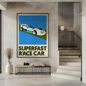 Superfast Race Car Poster