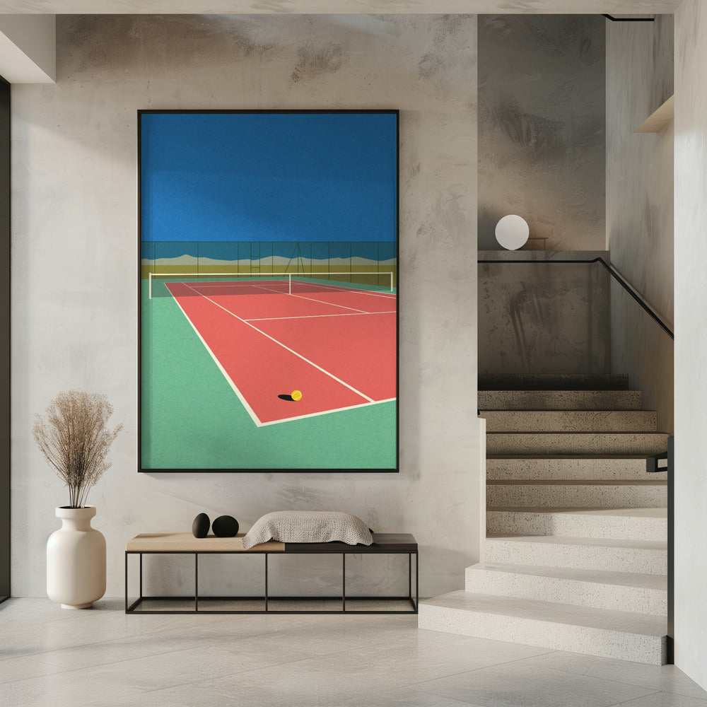 Tennis Court In the Desert Poster