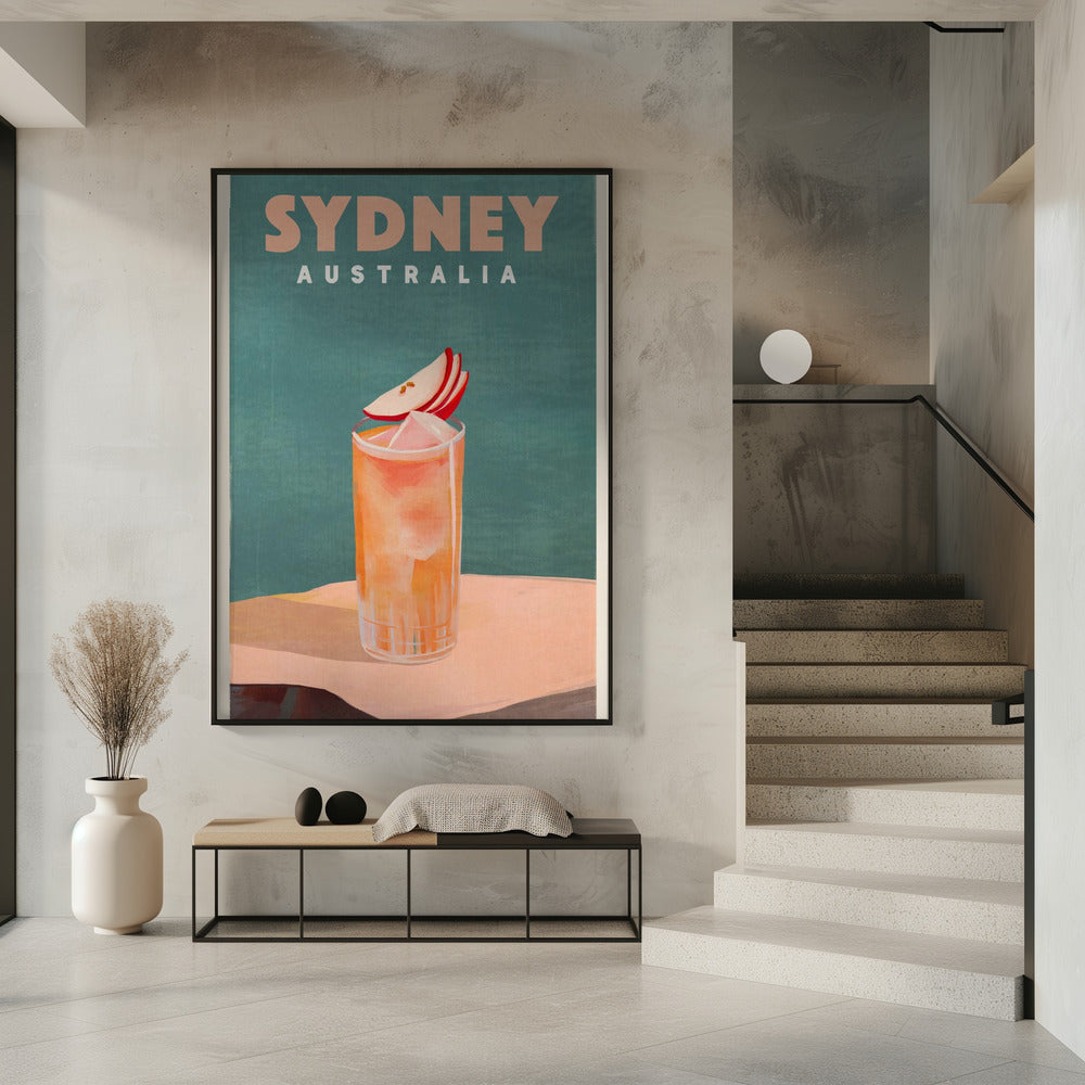 Sydney Australia Cocktail Bar Decor Poster