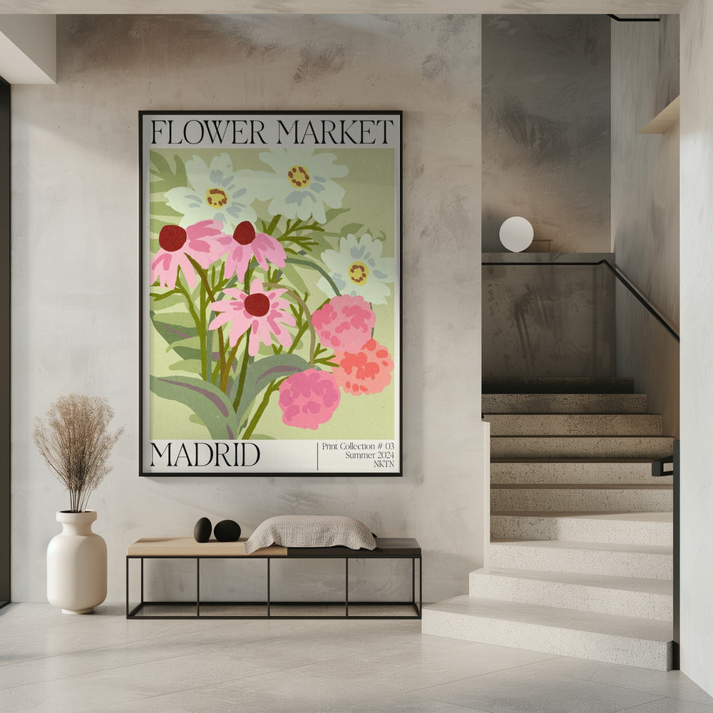 Madrid Flower Market Poster