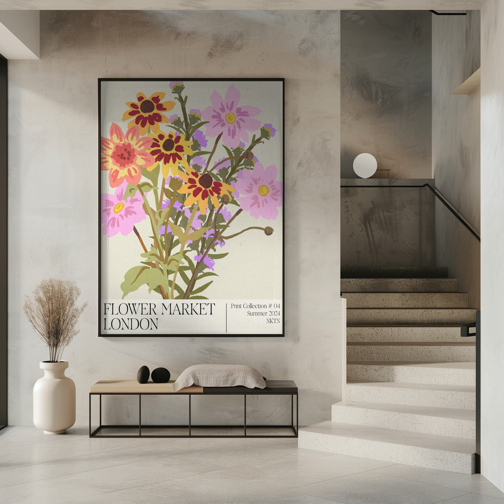 London Flower Market Poster