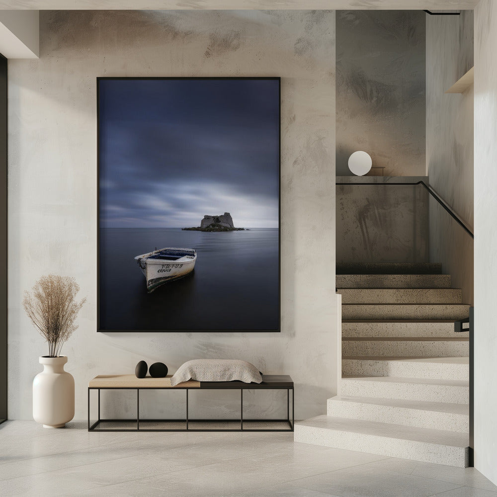 Serene Boat Poster