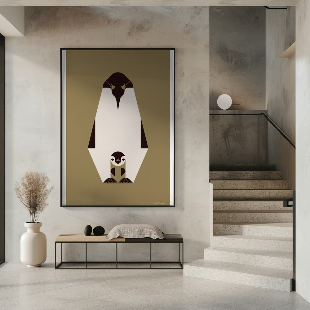 Golden Animals - Royal Penguin (Gold) Poster