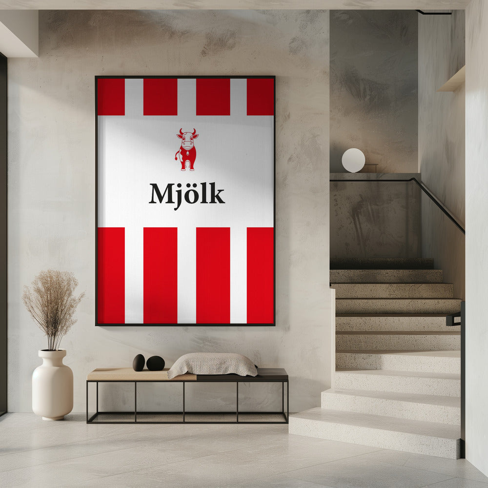 Mjölk Röd Poster