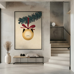 Meowry bauble godl/tan Poster