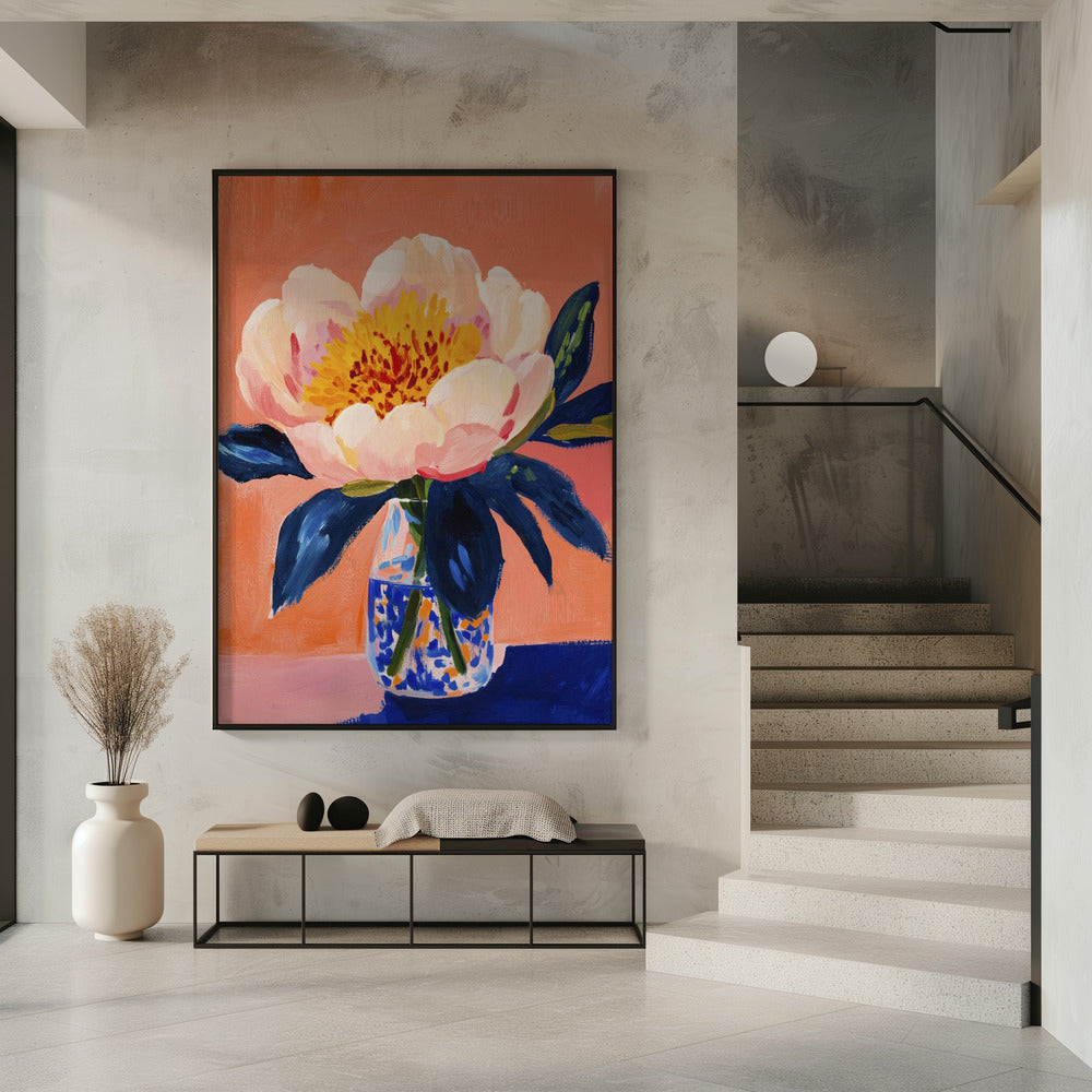 Blooming Peony Poster