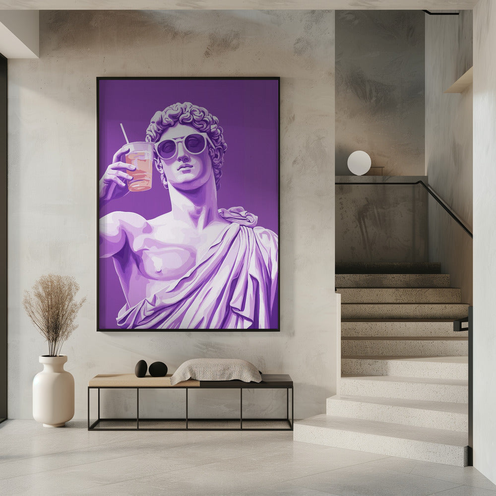 Greek Statue Cheers Poster