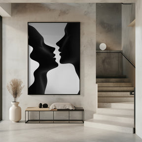 Two Abstract Silhouettes Poster