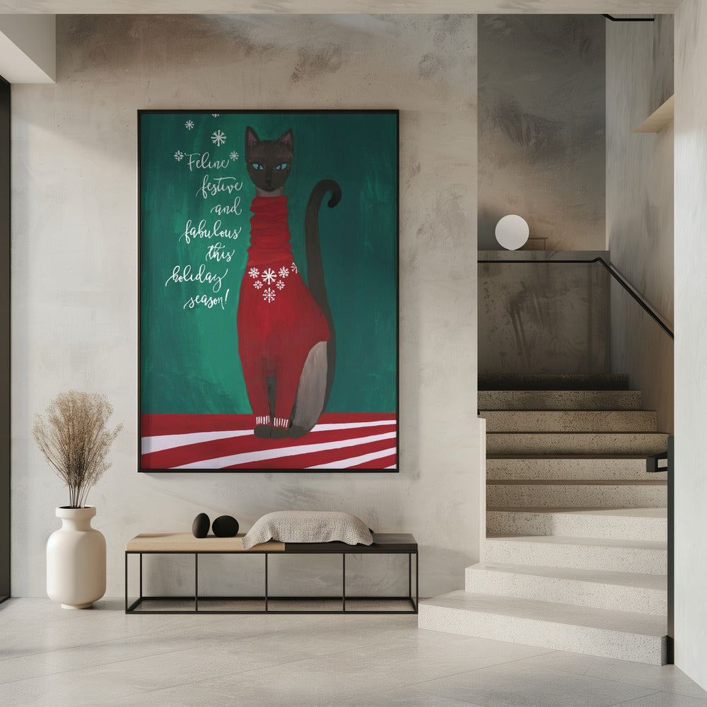 Feline festive and fabulous Poster