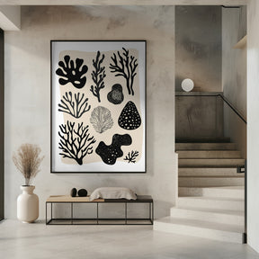 Coral Collection (black) Poster