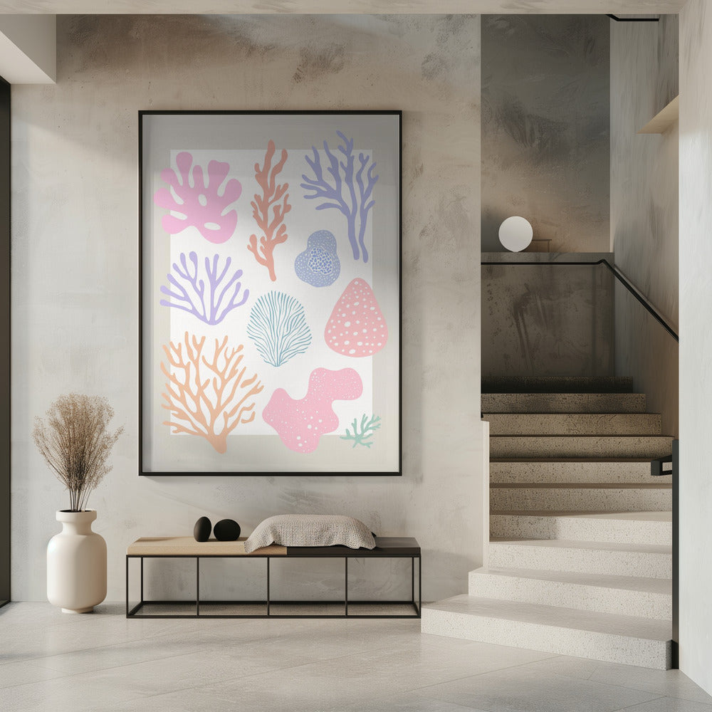 Pastel Corals Poster